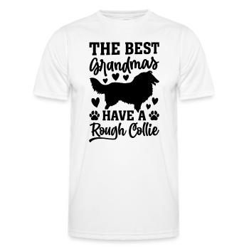 The best Grandmas have a Rough Collie - Rough Coll - Männer Funktions-T-Shirt - Weiß - Vorne - AI Model Male 178 dark (178cm)