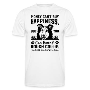 Rough Collie Quotes Rough Collie Sayings - Men's Functional T-Shirt - white - Front - AI Model Male 178 dark (178cm)