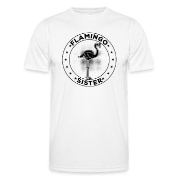 Flamingo Sister - Männer Funktions-T-Shirt - Weiß - Vorne - AI Model Male 178 dark (178cm)