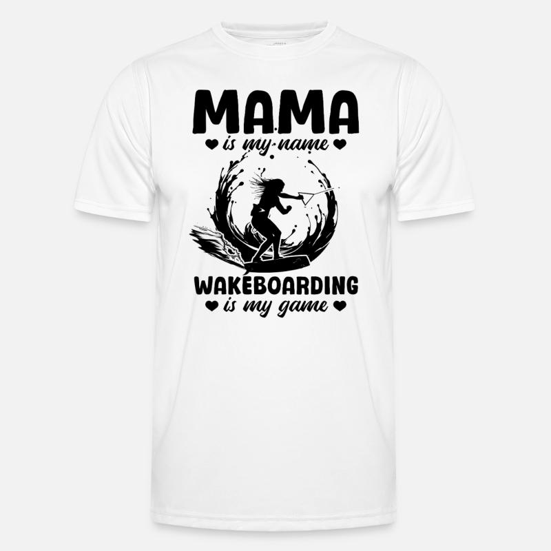 Wakeboard Mama est mon nom Wakeboard est mon T-shirt sport Homme