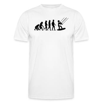 Kitesurfing Evolution Watersports Kiteboarding - Männer Funktions-T-Shirt - Weiß - Vorne - AI Model Male 178 dark (178cm)