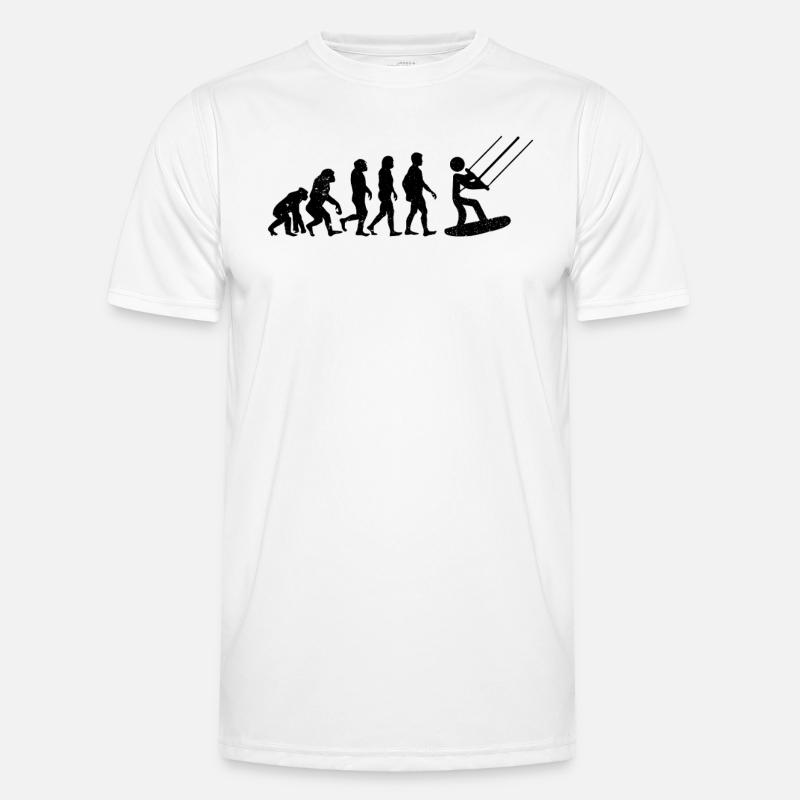 Kitesurfing Evolution Watersports Kiteboarding - Men's Functional T-Shirt - white