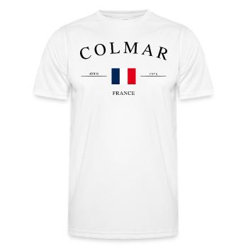 Colmar France – Holiday Souvenir & Gift - Men's Functional T-Shirt - white - Front - AI Model Male 178 dark (178cm)