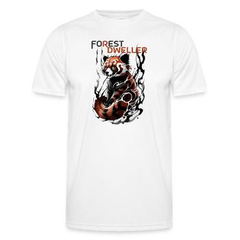 Forest Dweller: Red Panda's Haven - Men's Functional T-Shirt - white - Front - AI Model Male 178 dark (178cm)