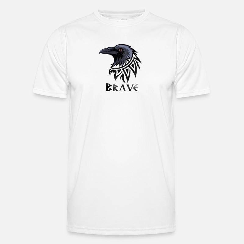 Brave Raven : emblème du courage T-shirt sport Homme