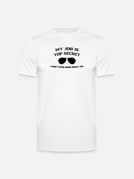 Top geheim agent: humoristische baan - Functioneel T-shirt voor mannen - wit