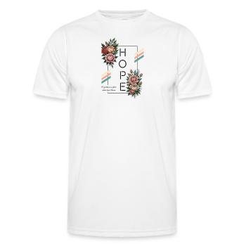 Hope Blooms Blumengarten - Männer Funktions-T-Shirt - Weiß - Vorne - AI Model Male 178 dark (178cm)