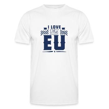 Europe Europe Europe Union européenne - T-shirt sport Homme - blanc - Devant - AI Model Male 178 dark (178cm)