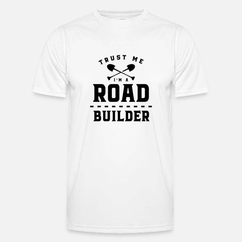 Straßenbau Asphalt Team Straßenbauer Bauarbeiter Männer Funktions-T-Shirt