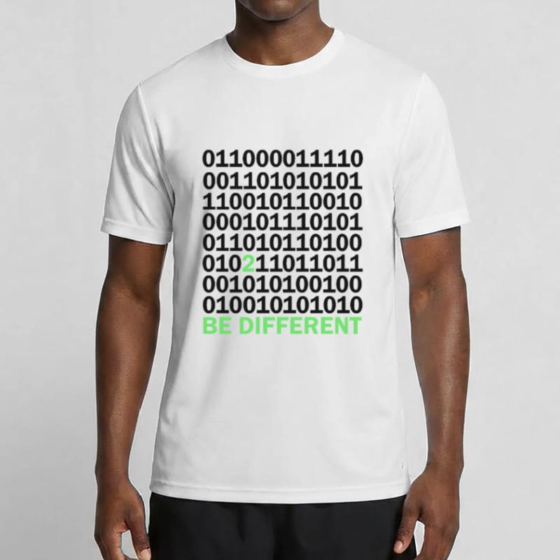 Cadeau Be Different Binary Code Nerd T-shirt sport Homme