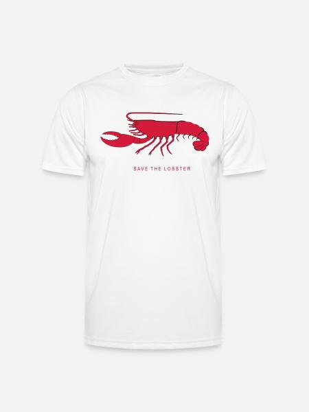 lobster - Männer Funktions-T-Shirt - Weiß