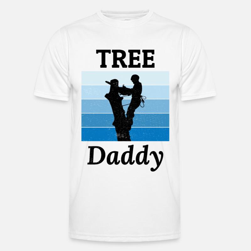 Arborist Papa Baum Kletterer Arboriculture Blauer Himmel Männer Funktions-T-Shirt