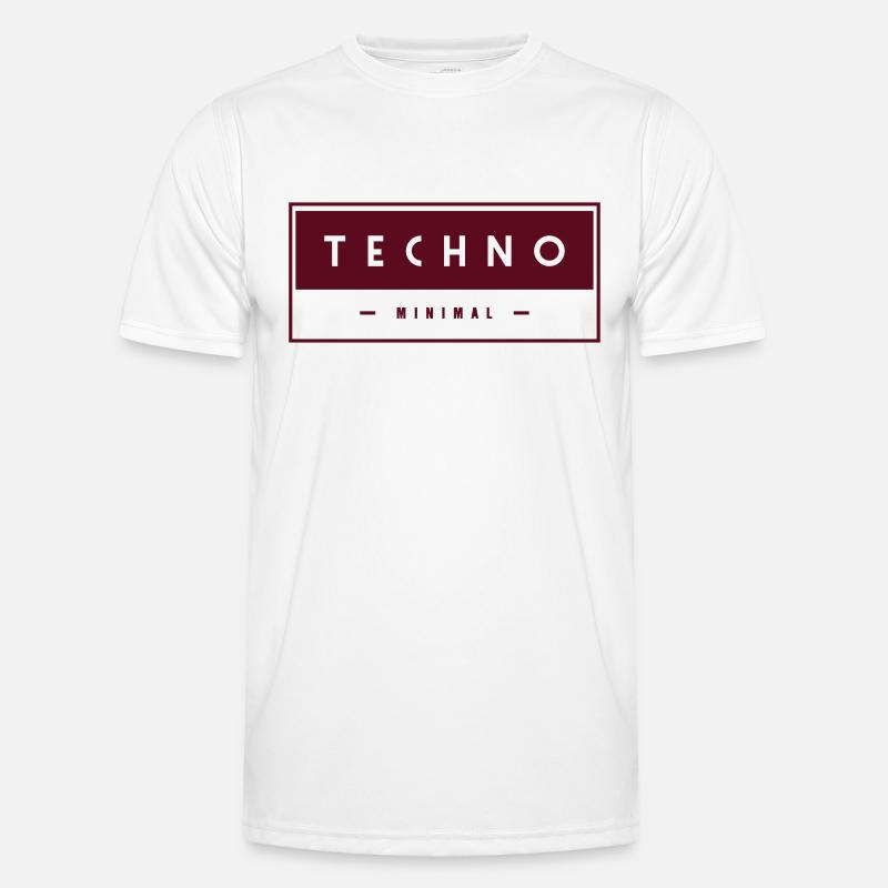 TECHNO Minimal Männer Funktions-T-Shirt