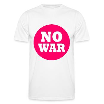 No war - T-shirt sport Homme - blanc - Devant - AI Model Male 178 dark (178cm)