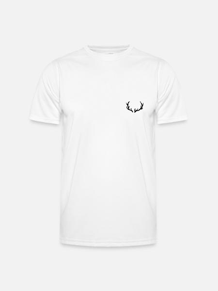 Antlers deer hunting forest - Men's Functional T-Shirt - white