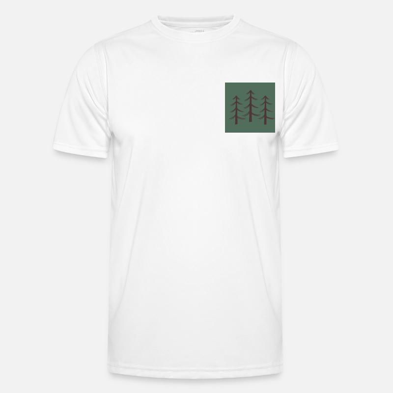 Bäume an der Brust - Männer Funktions-T-Shirt - Weiß