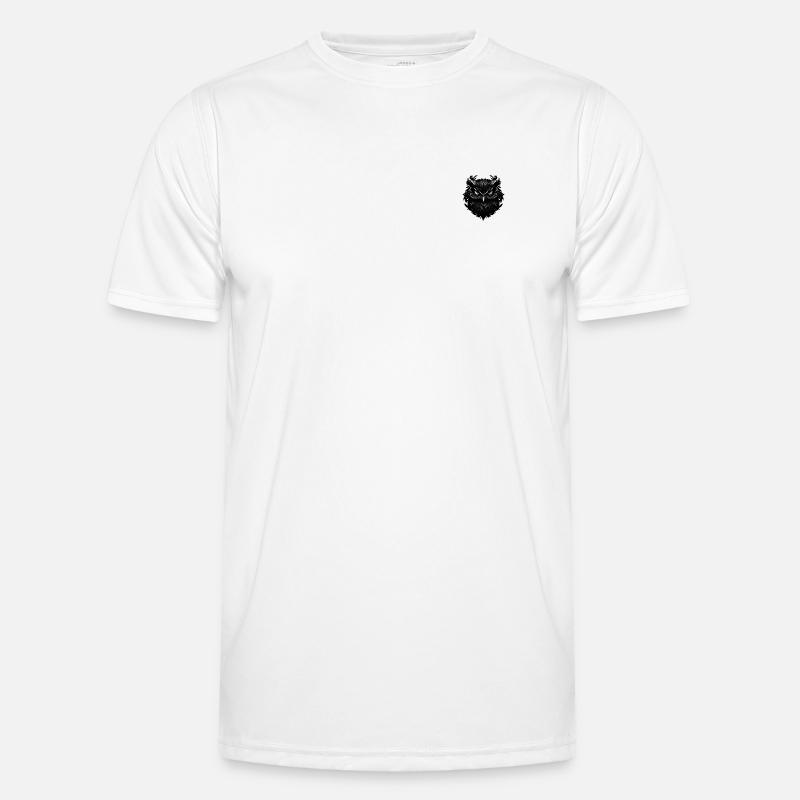 Eule - Männer Funktions-T-Shirt - Weiß
