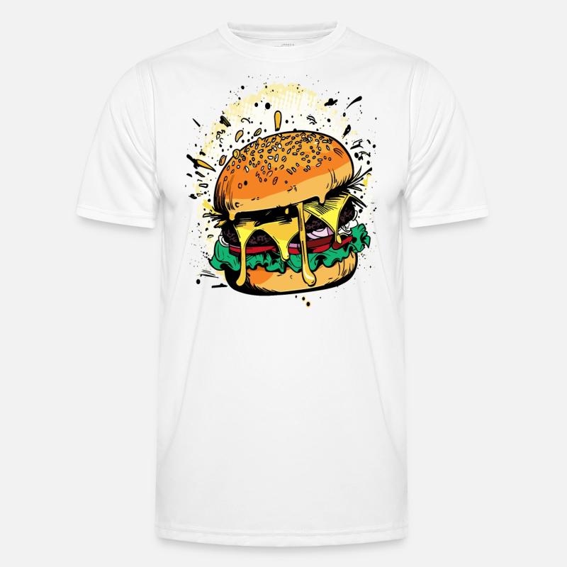 Cheeseburger Comic Burger T-shirt sport Homme