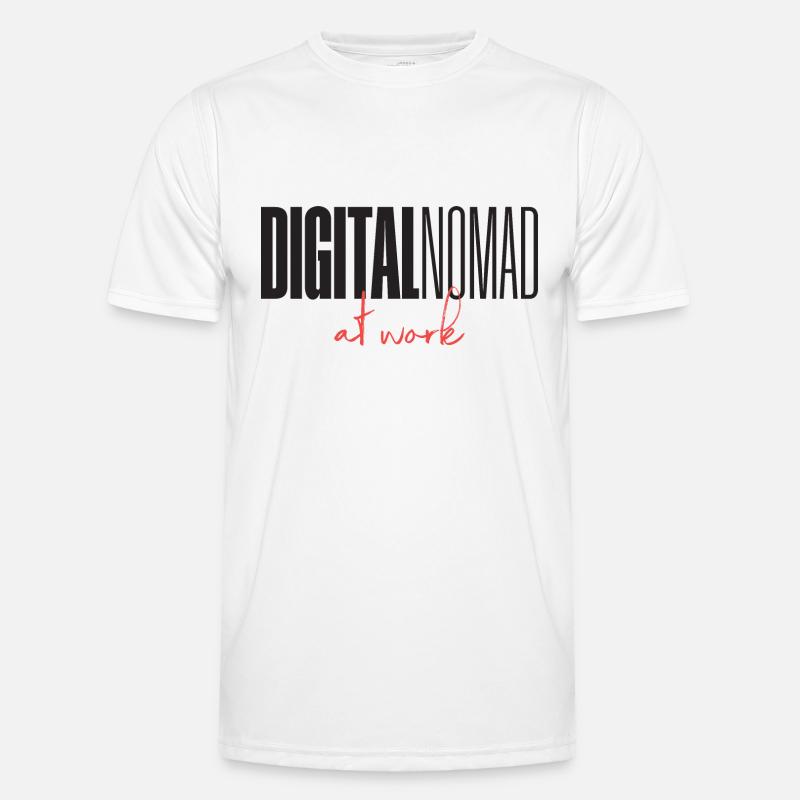 Digitalnomad at work Männer Funktions-T-Shirt