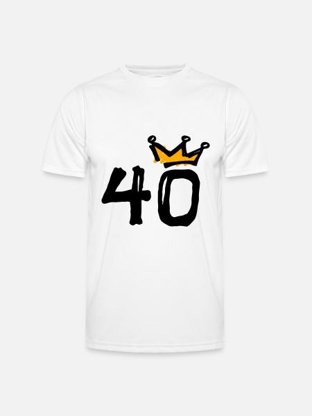 40th birthday Krone - Men's Functional T-Shirt - white