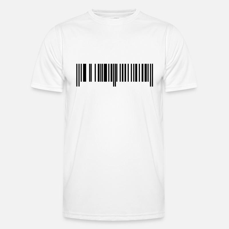Barcode - Strichcode - Männer Funktions-T-Shirt - Weiß