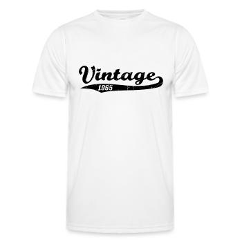 Vintage 1965 - Men's Functional T-Shirt - white - Front - AI Model Male 178 dark (178cm)
