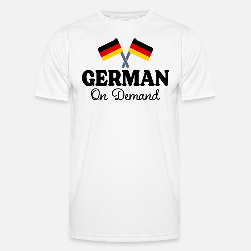German on request German interpreter - Men's Functional T-Shirt - white