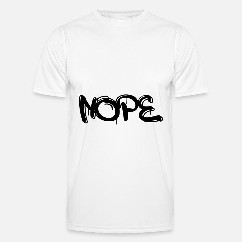 Nope mit Graffiti oder Sprayer Schrift Männer Funktions-T-Shirt