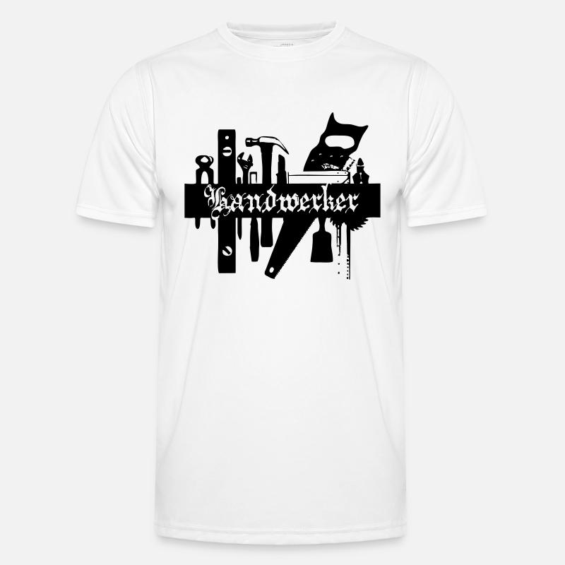 Handwerker - Männer Funktions-T-Shirt - Weiß