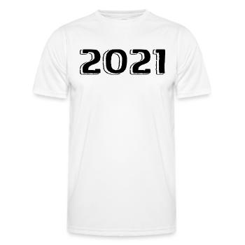 Jahrgang 2021 geboren Geburtstag Retro 2021 - Männer Funktions-T-Shirt - Weiß - Vorne - AI Model Male 178 dark (178cm)