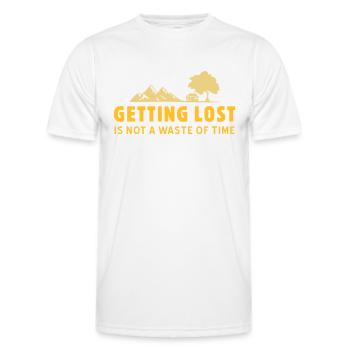 Se perdre - Chemise pour les amoureux de la nature Forest Nature - T-shirt sport Homme - blanc - Devant - AI Model Male 178 dark (178cm)