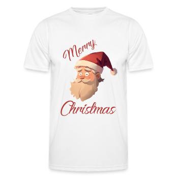 Glücklicher Weihnachtsmann - Männer Funktions-T-Shirt - Weiß - Vorne - AI Model Male 178 dark (178cm)
