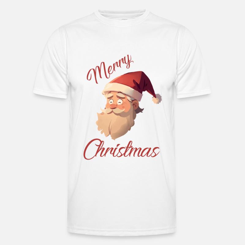 Glücklicher Weihnachtsmann - Männer Funktions-T-Shirt - Weiß