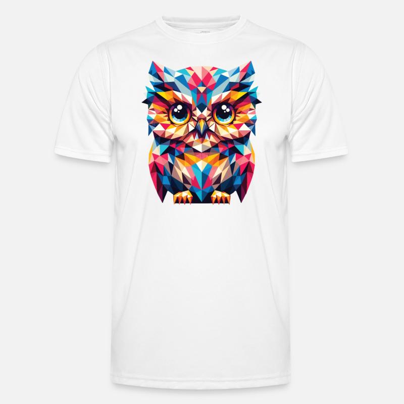 Polygon Owl Geometric Men's Functional T-Shirt