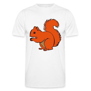 écureuil - T-shirt sport Homme - blanc - Devant - AI Model Male 178 dark (178cm)