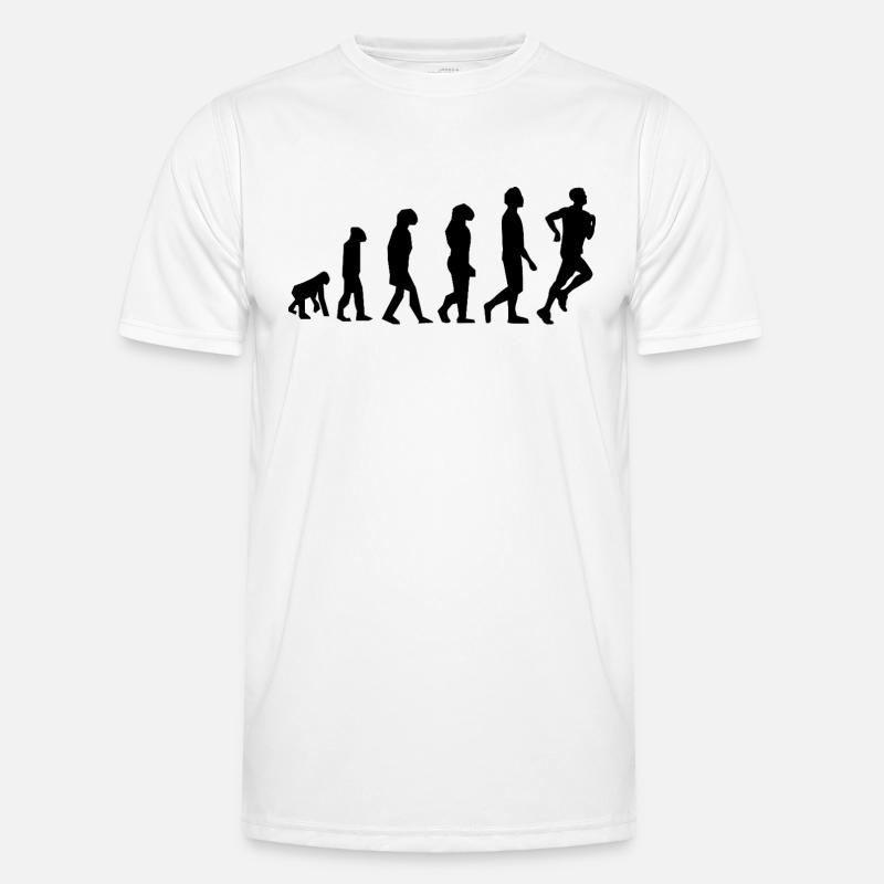 Evolution Joggen / Jogger - Männer Funktions-T-Shirt - Weiß