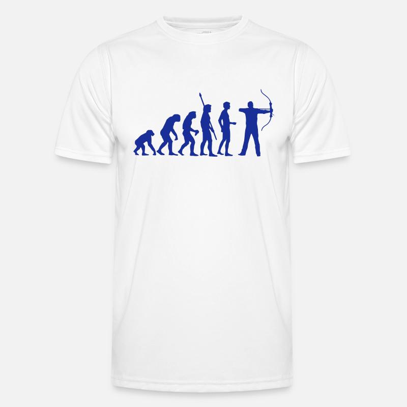 evolution_bogenschiessen - Men's Functional T-Shirt - white