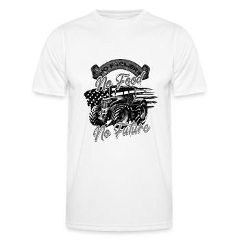 No Farmers No Food No Future - Patriote agricole - T-shirt sport Homme - blanc - Devant - AI Model Male 178 dark (178cm)