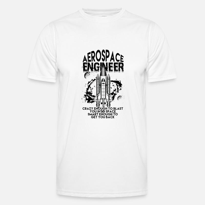 Funny Aerospace Engineer Raumfahrt - Flugzeug - Männer Funktions-T-Shirt - Weiß