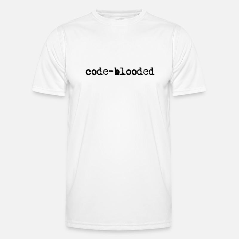 Lustige Code-Blut-Programmier-Codierung - Data Web - Männer Funktions-T-Shirt - Weiß