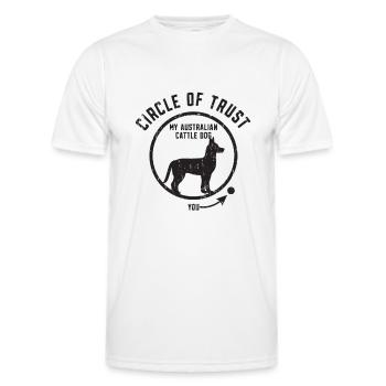 Circle of Trust Mein Australian Cattle Dog - auggie - Männer Funktions-T-Shirt - Weiß - Vorne - AI Model Male 178 dark (178cm)