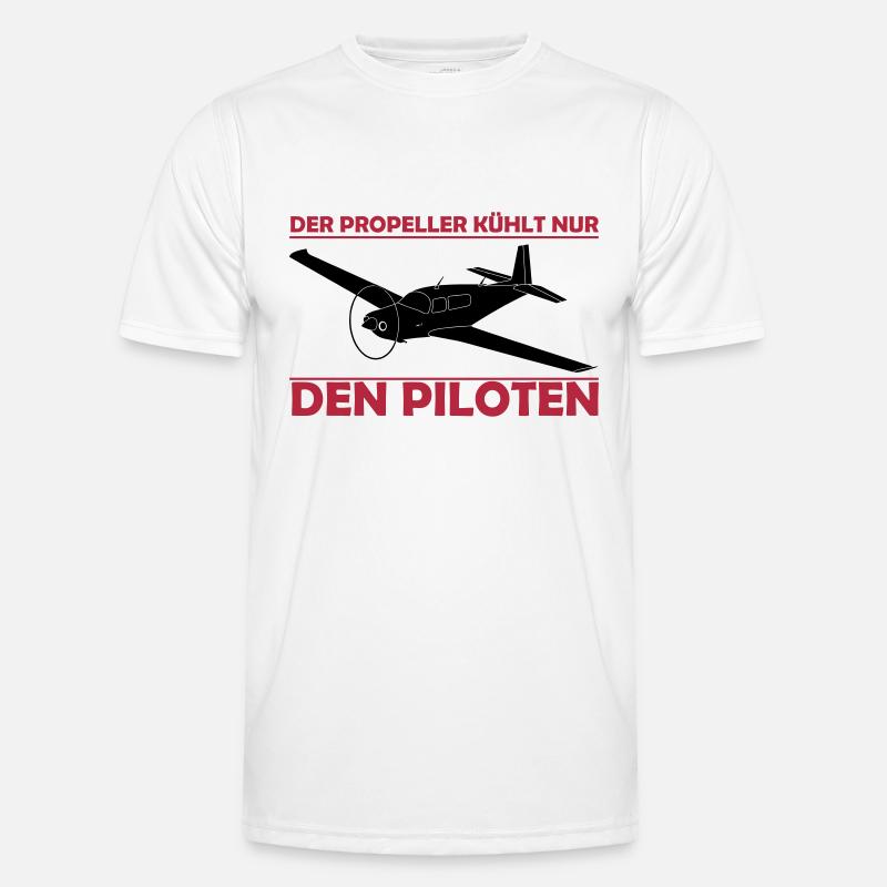 Mooney Motorflugzeug Geschenk - Männer Funktions-T-Shirt - Weiß