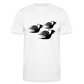 Snail Race - T-shirt sport Homme - blanc - Devant - AI Model Male 178 dark (178cm)