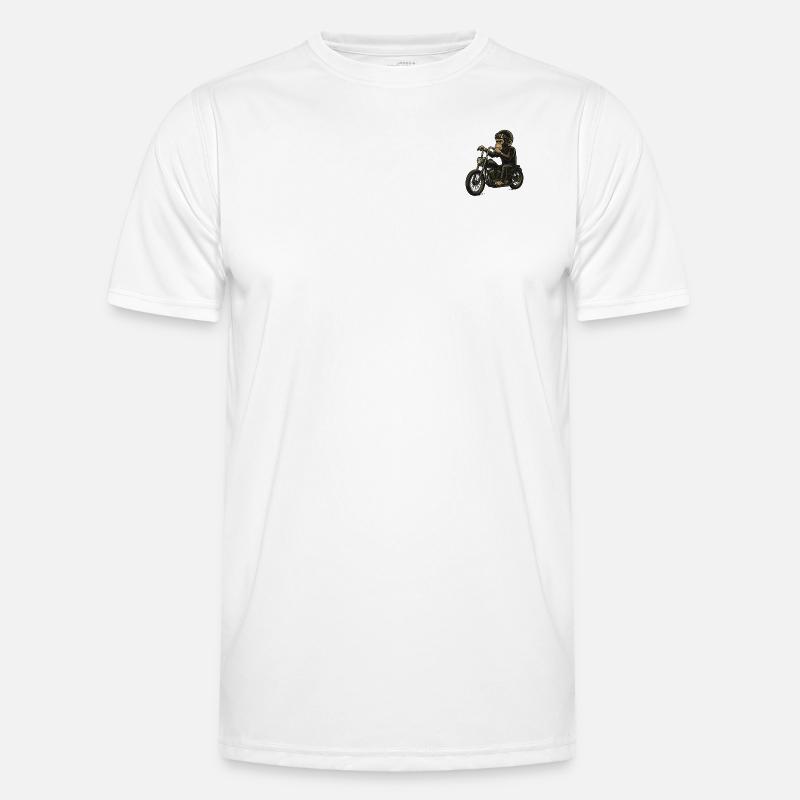 Biker Monkey - Men's Functional T-Shirt - white