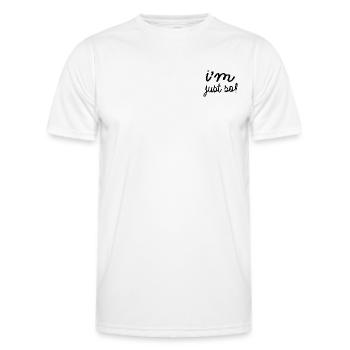Je le suis tout simplement! - T-shirt sport Homme - blanc - Devant - AI Model Male 178 dark (178cm)