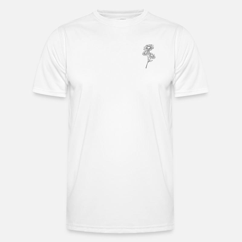 Gänseblümchen / Daisy - Männer Funktions-T-Shirt - Weiß