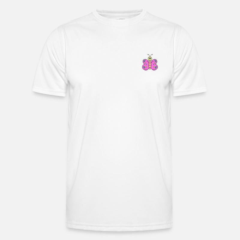 Papillon Rose T-shirt sport Homme