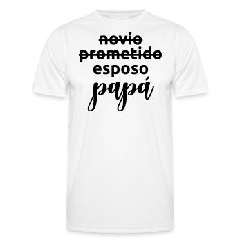 Esposo To Papa Married Men Funny Pregnancy Gift - T-shirt sport Homme - blanc - Devant - AI Model Male 178 dark (178cm)
