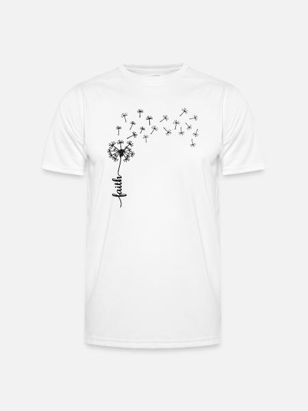 Conception de Faith Dandelion - T-shirt sport Homme - blanc