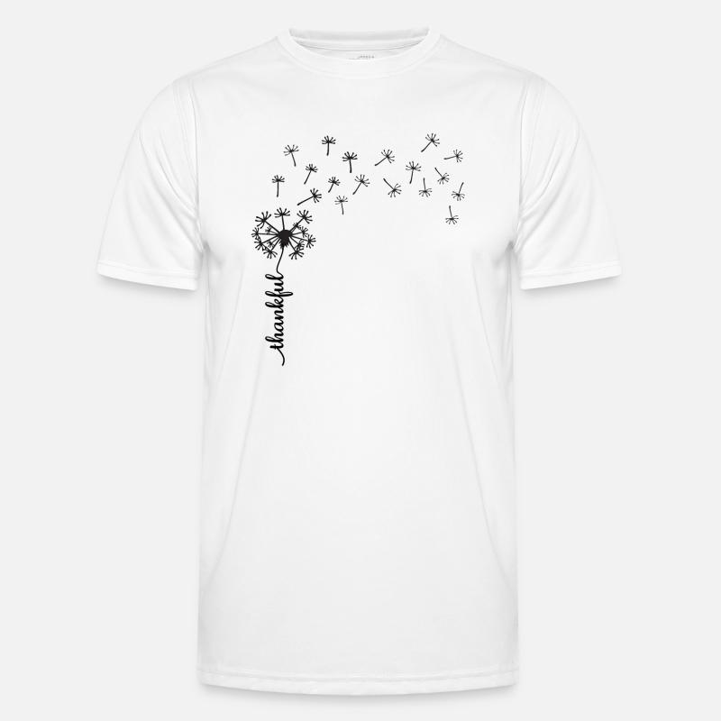 Dankbares Löwenzahn-Design Männer Funktions-T-Shirt